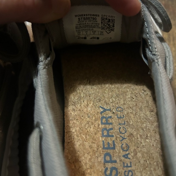 Sperry Women's, Gray & White Pier Wave Boat Platform Sneaker Size 6.5 NWOB - Picture 8 of 9